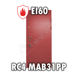 MAB31PP - Drzwi przeciwpożarowe EI60 do magazynów broni w klasie RC4 