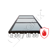 Świetlik przeciwpożarowy o odporności ogniowej E30, EI30 do dachów spadzistych