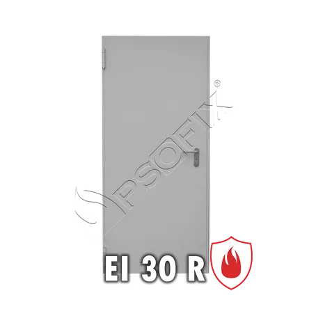 Drzwi przeciwpożarowe EI30 90' uniwersalne (rewersyjne - dwukierukowe)