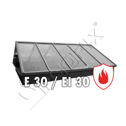 Świetlik przeciwpożarowy o odporności ogniowej E30, EI30 piramidowy