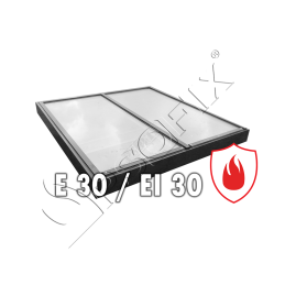 Świetlik przeciwpożarowy o odporności ogniowej EI30 do dachów płaskich