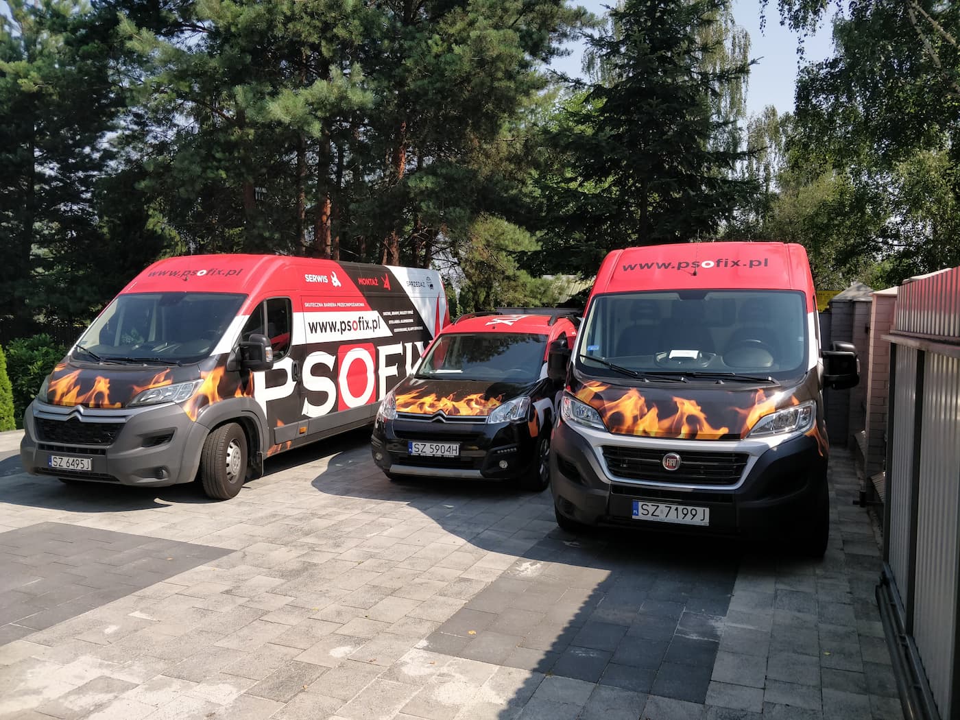 Psofix samochody firmowe